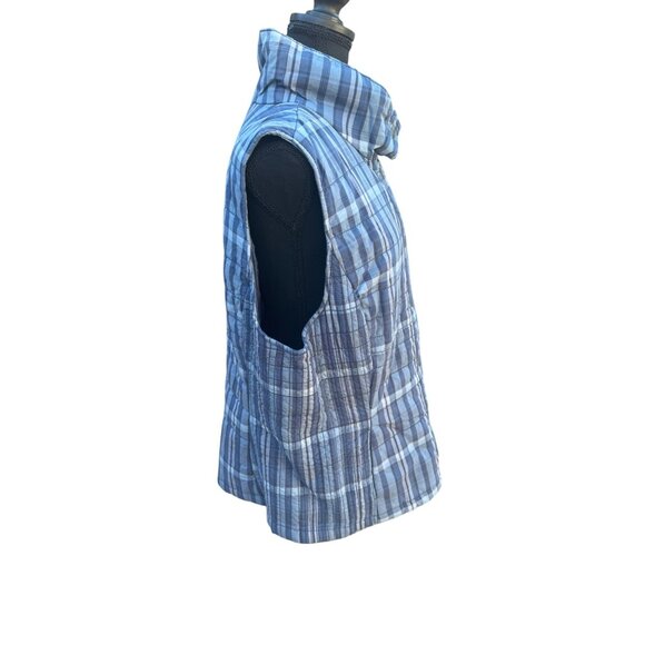 NWT Bandolino Blue Plaid Quilted Vest Plus Size XXL Travel Comfort Streetwear - Picture 3 of 12